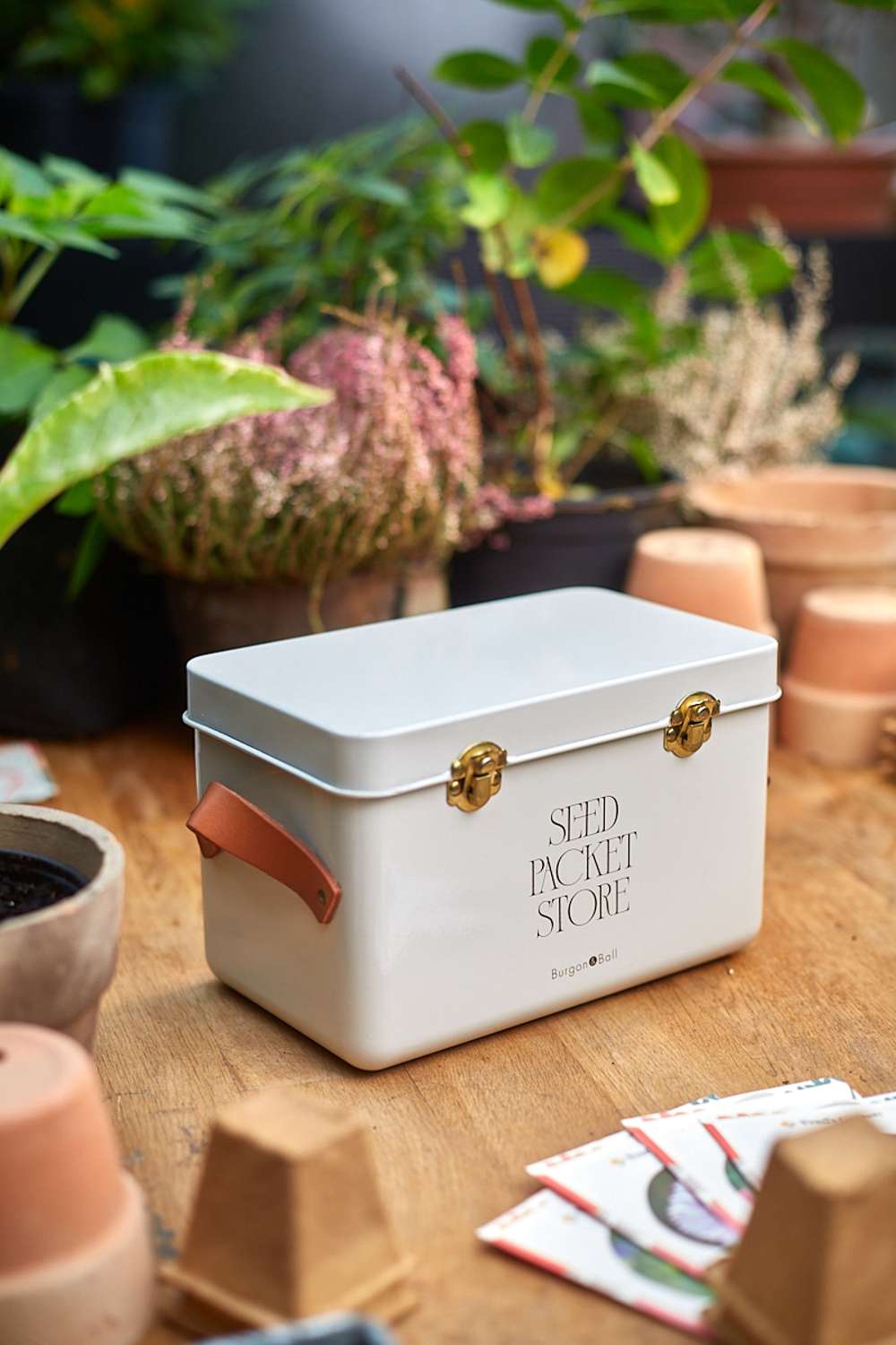 Burgon & Ball Låda för fröpåsar, creme